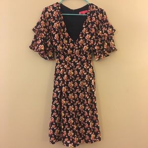 Betsy Johnson Navy Floral Romper